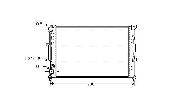 Radiator, engine cooling AIA2123 Ava Quality Cooling