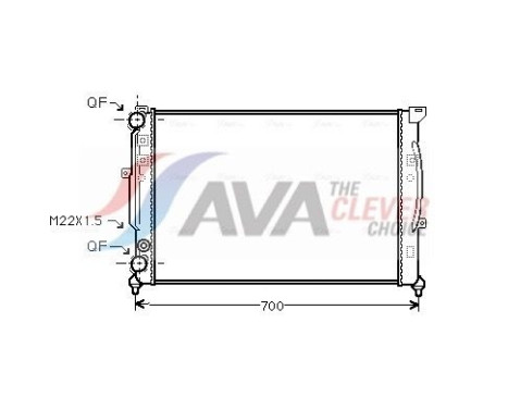 Radiator, engine cooling AIA2123 Ava Quality Cooling