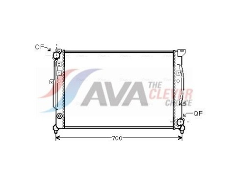 Radiator, engine cooling AIA2124 Ava Quality Cooling