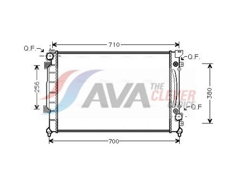 Radiator, engine cooling AIA2157 Ava Quality Cooling