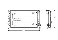 Radiator, engine cooling AIA2158 Ava Quality Cooling