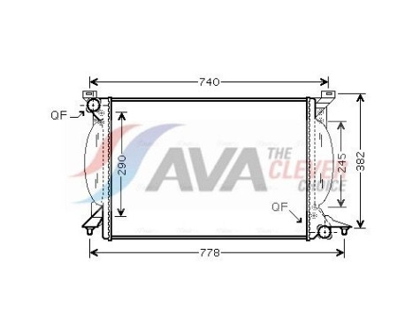 Radiator, engine cooling AIA2206 Ava Quality Cooling