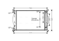 Radiator, engine cooling AIA2241 Ava Quality Cooling