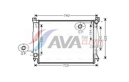 Radiator, engine cooling AIA2245 Ava Quality Cooling
