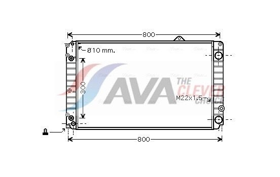 Radiator, engine cooling AIA2252 Ava Quality Cooling