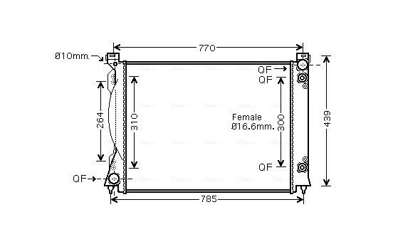 Radiator, engine cooling AIA2253 Ava Quality Cooling