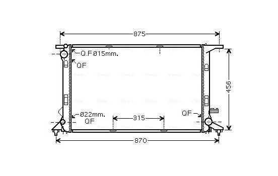 Radiator, engine cooling AIA2290 Ava Quality Cooling