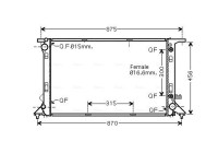 Radiator, engine cooling AIA2309 Ava Quality Cooling
