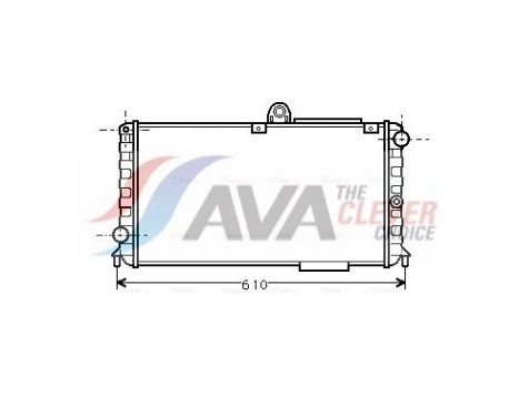Radiator, engine cooling AL2005 Ava Quality Cooling