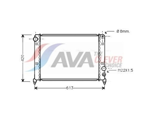 Radiator, engine cooling AL2031 Ava Quality Cooling