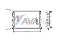 Radiator, engine cooling AL2087 Ava Quality Cooling
