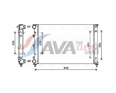 Radiator, engine cooling AL2144 Ava Quality Cooling