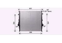 Radiator, engine cooling AL2146 Ava Quality Cooling