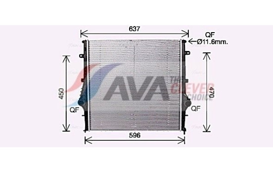 Radiator, engine cooling AL2146 Ava Quality Cooling, Image 2