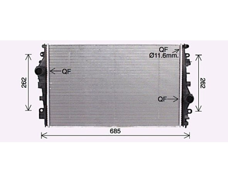 Radiator, engine cooling AL2147 Ava Quality Cooling