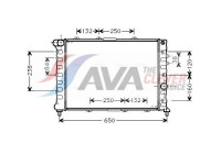 Radiator, engine cooling ALA2057 Ava Quality Cooling