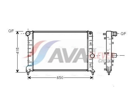 Radiator, engine cooling ALA2083 Ava Quality Cooling