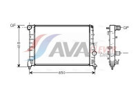 Radiator, engine cooling ALA2084 Ava Quality Cooling