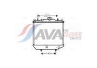 Radiator, engine cooling AM2001 Ava Quality Cooling