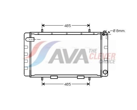 Radiator, engine cooling AU2065 Ava Quality Cooling