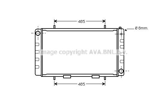 Radiator, engine cooling AU2092 Ava Quality Cooling