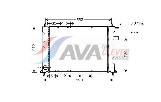 Radiator, engine cooling AU2111 Ava Quality Cooling