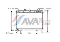 Radiator, engine cooling AU2118 Ava Quality Cooling