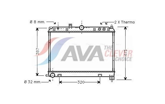 Radiator, engine cooling AU2118 Ava Quality Cooling
