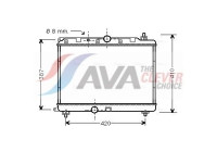 Radiator, engine cooling AU2121 Ava Quality Cooling