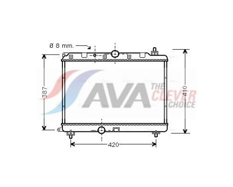 Radiator, engine cooling AU2121 Ava Quality Cooling