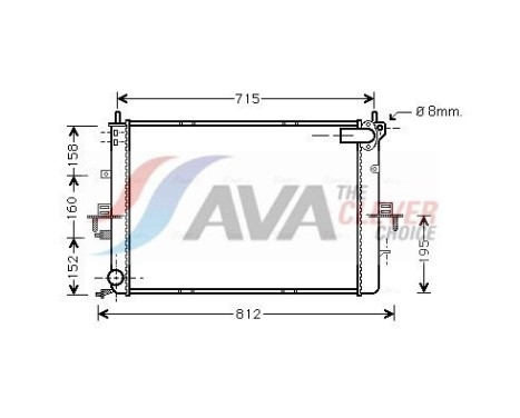 Radiator, engine cooling AU2152 Ava Quality Cooling