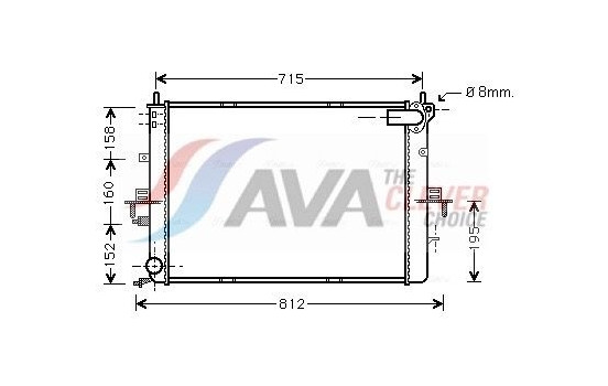 Radiator, engine cooling AU2152 Ava Quality Cooling