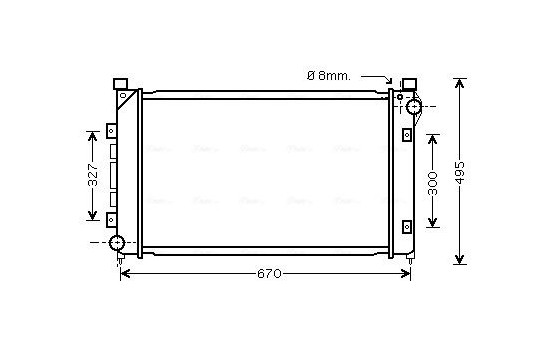 Radiator, engine cooling AU2163 Ava Quality Cooling