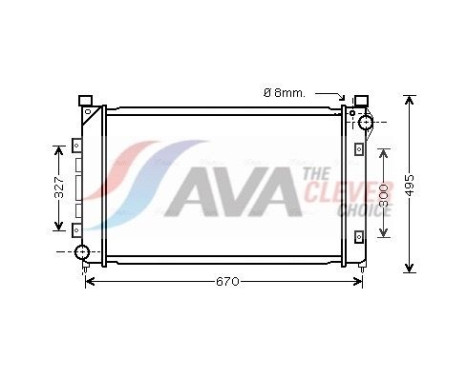 Radiator, engine cooling AU2163 Ava Quality Cooling