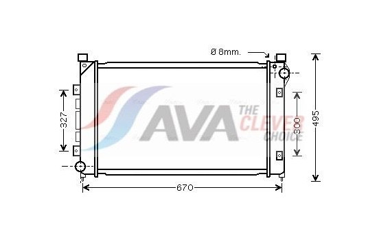 Radiator, engine cooling AU2163 Ava Quality Cooling