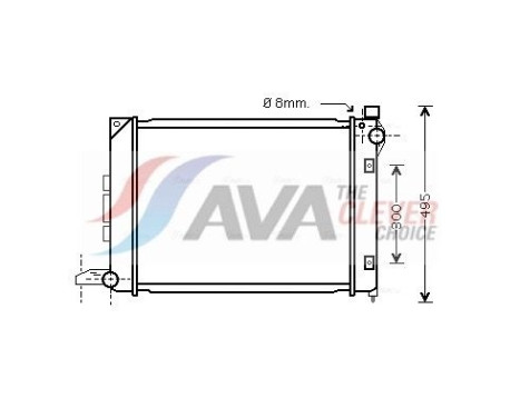 Radiator, engine cooling AU2164 Ava Quality Cooling