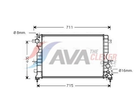 Radiator, engine cooling AU2165 Ava Quality Cooling