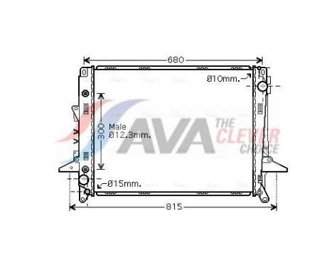 Radiator, engine cooling AU2197 Ava Quality Cooling