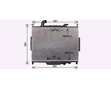 Radiator, engine cooling AU2336 Ava Quality Cooling
