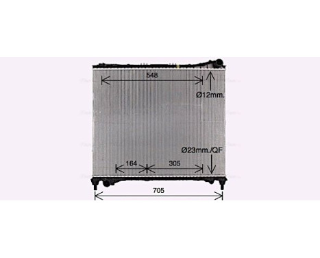 Radiator, engine cooling AU2337 Ava Quality Cooling
