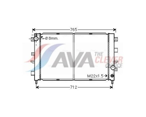 Radiator, engine cooling AUA2220 Ava Quality Cooling