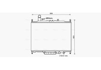 Radiator, engine cooling AUA2225 Ava Quality Cooling