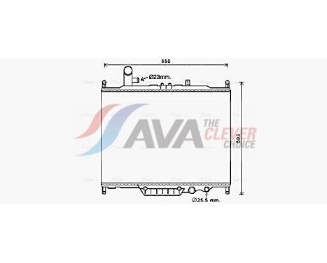 Radiator, engine cooling AUA2225 Ava Quality Cooling