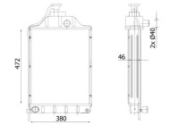 Radiator, engine cooling BEHR *** PREMIUM LINE ***