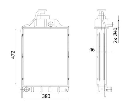 Radiator, engine cooling BEHR *** PREMIUM LINE ***