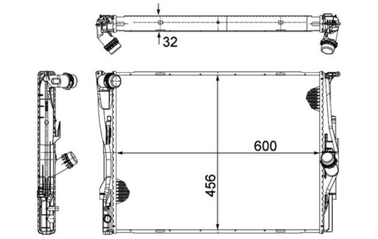 Radiator, engine cooling BEHR *** PREMIUM LINE ***, Image 2