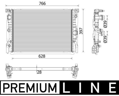 Radiator, engine cooling BEHR *** PREMIUM LINE ***