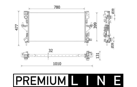 Radiator, engine cooling BEHR *** PREMIUM LINE ***
