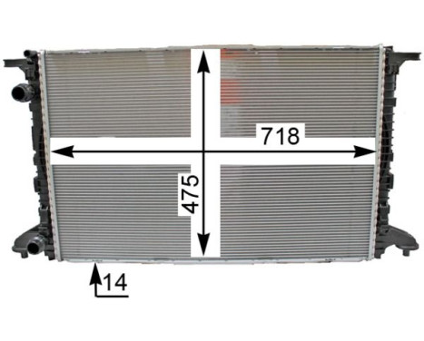 Radiator, engine cooling BEHR *** PREMIUM LINE ***, Image 2