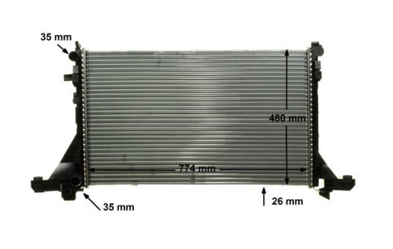 Radiator, engine cooling BEHR *** PREMIUM LINE ***, Image 12
